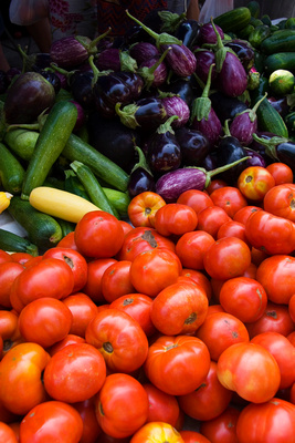 Eggplant, Tomatoes, and Zucchini, Dupont Market